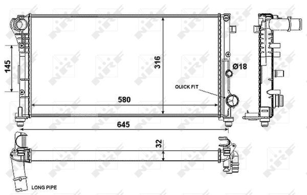 NRF 58376 Radiator, engine cooling
