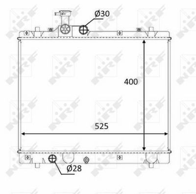 Radiator, engine cooling NRF 58397