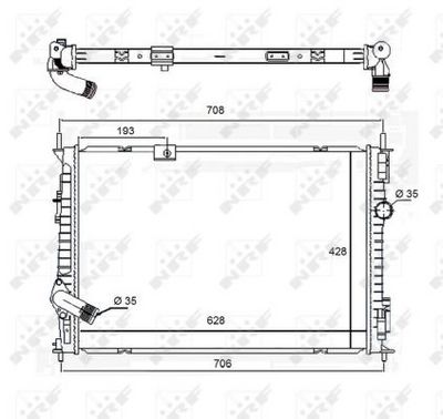 Radiator, engine cooling NRF 58455A