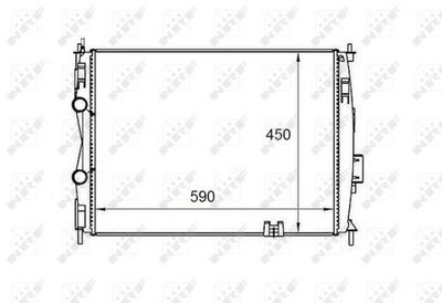 Radiator, engine cooling NRF 58461