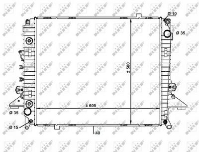 Radiator, engine cooling NRF 58463