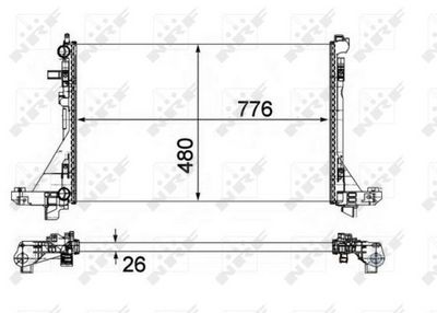 Radiator, engine cooling NRF 58482A