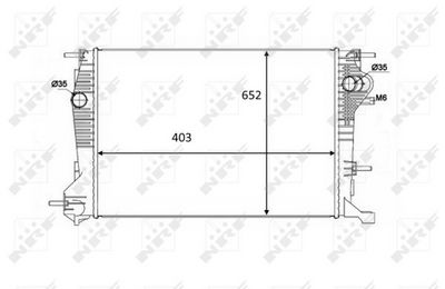 Radiator, engine cooling NRF 58488