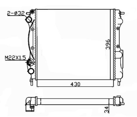 NRF 58934A Radiator, engine cooling