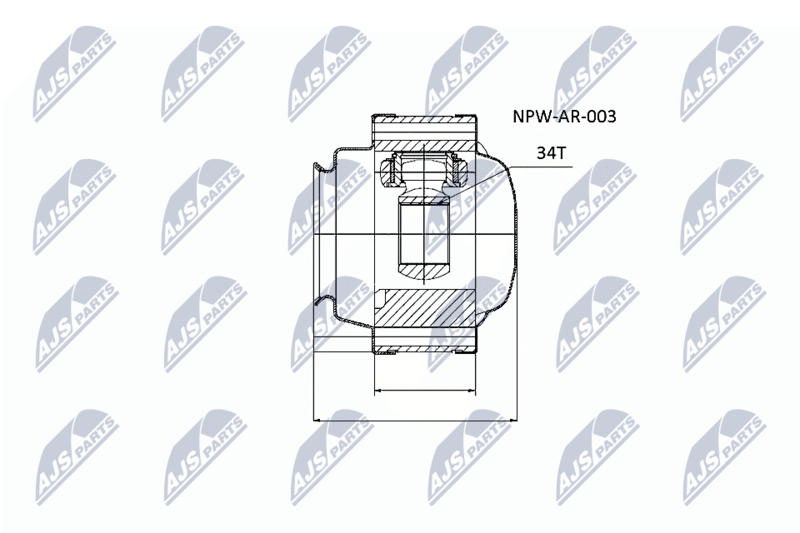 NTY NPW-AR-003 Joint Kit, drive shaft