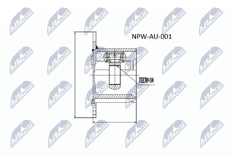 NTY NPW-AU-001 Joint Kit, drive shaft