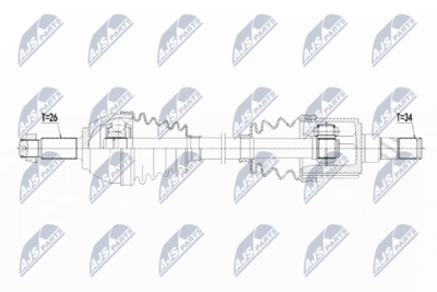 Drive Shaft NTY NPW-BM-125