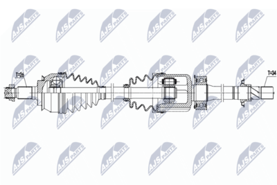 Drive Shaft NTY NPW-BM-156