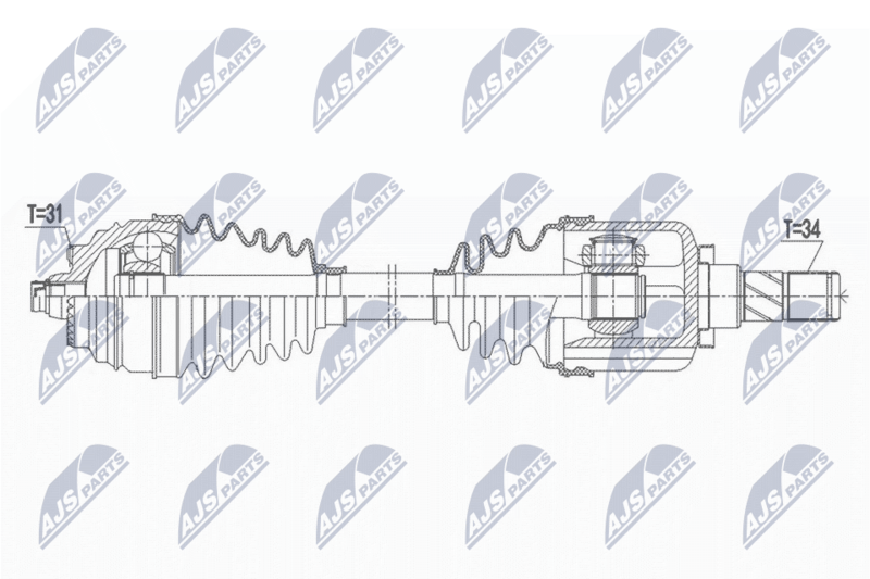 NTY NPW-BM-164 Drive Shaft