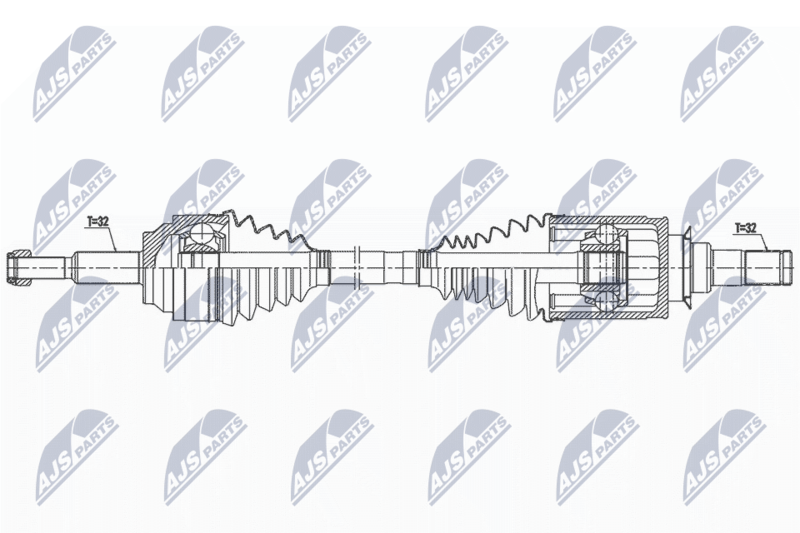 NTY NPW-CH-128 Drive Shaft