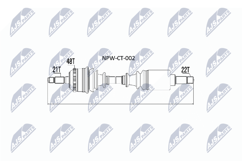 NTY NPW-CT-002 Drive Shaft
