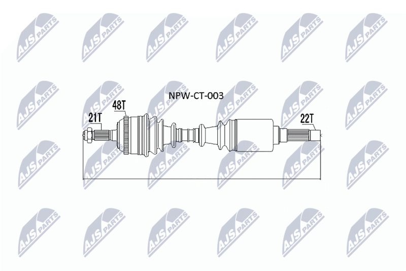 NTY NPW-CT-003 Drive Shaft