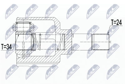 Joint Kit, drive shaft NTY NPW-CT-110