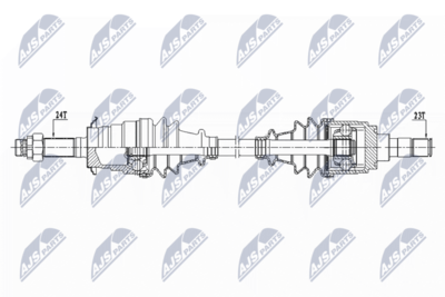 Drive Shaft NTY NPW-DA-000