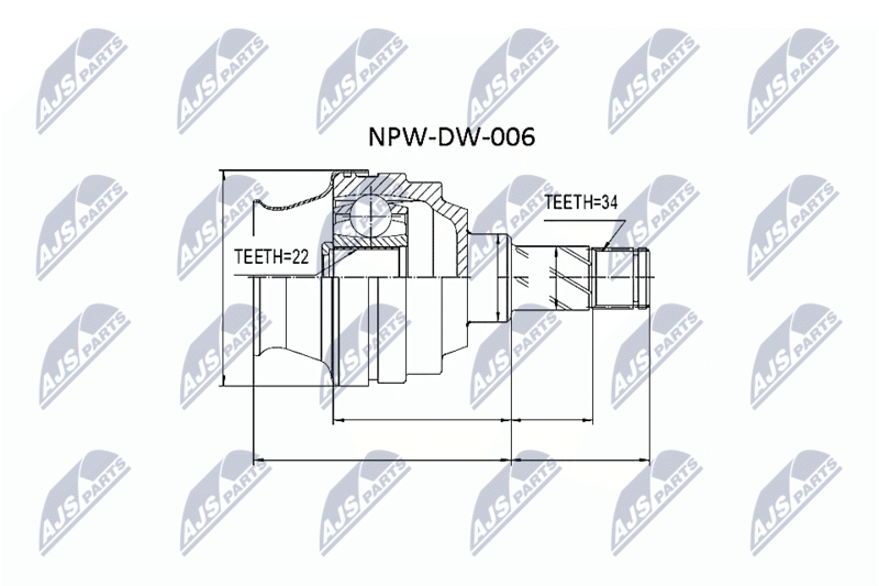 NTY NPW-DW-006 Joint Kit, drive shaft