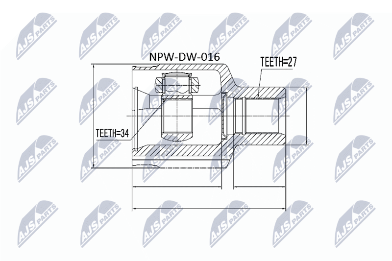 NTY NPW-DW-016 Joint Kit, drive shaft
