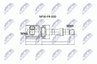 Joint Kit, drive shaft NTY NPW-FR-000