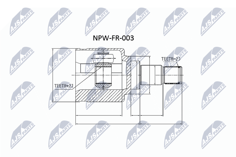 NTY NPW-FR-003 Joint Kit, drive shaft