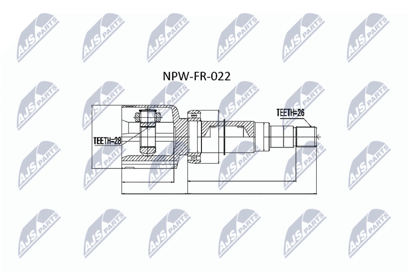 NTY NPW-FR-022 Joint Kit, drive shaft