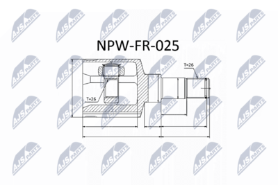 Joint Kit, drive shaft NTY NPW-FR-025