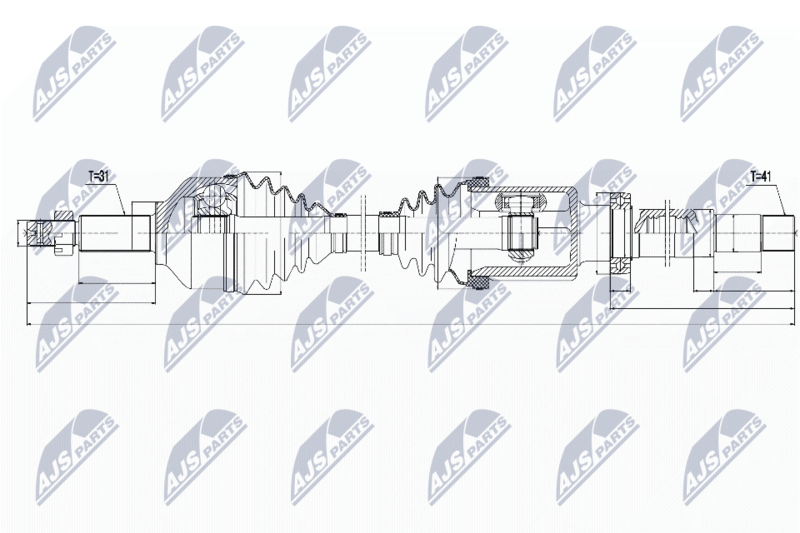 NTY NPW-FR-076 Drive Shaft