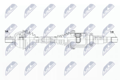 Drive Shaft NTY NPW-FR-080