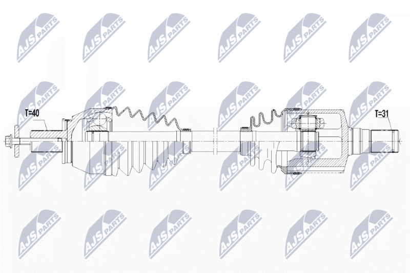 NTY NPW-FR-096 Drive Shaft
