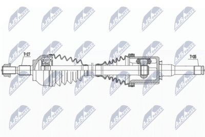 Drive Shaft NTY NPW-FR-133