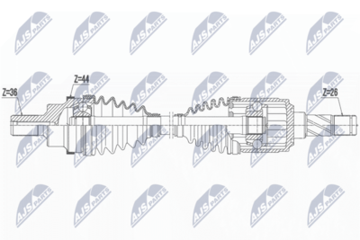 Drive Shaft NTY NPW-FR-159