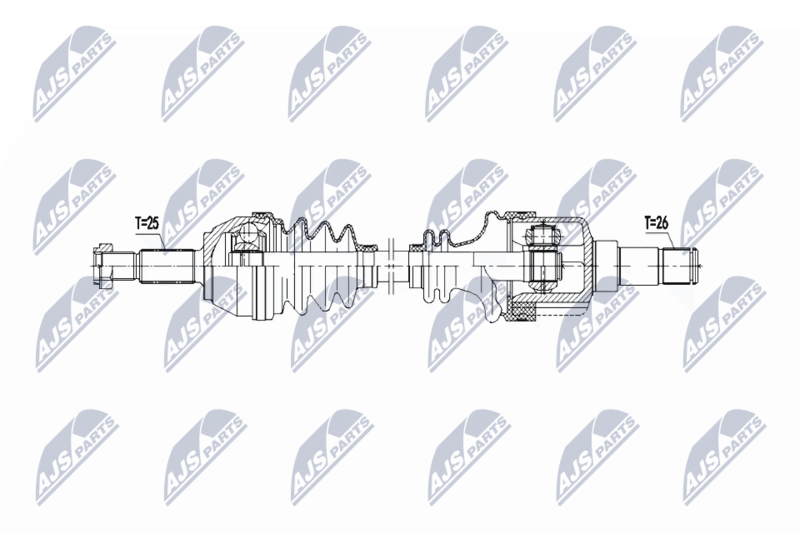 NTY NPW-FR-165 Drive Shaft