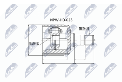 Joint Kit, drive shaft NTY NPW-HD-023