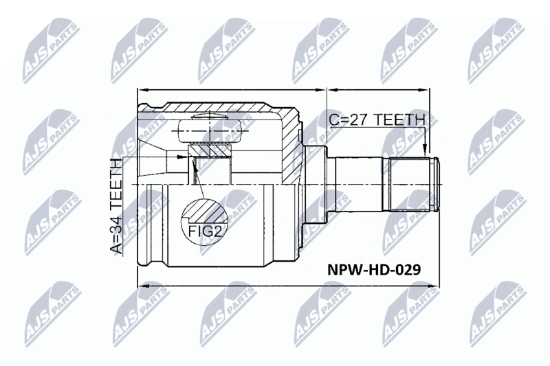 NTY NPW-HD-029 Joint Kit, drive shaft