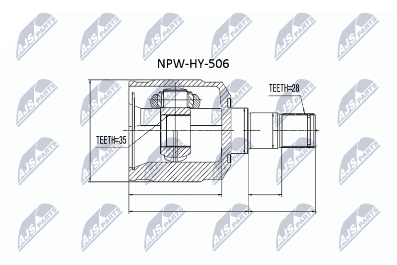NTY NPW-HY-506 Joint Kit, drive shaft