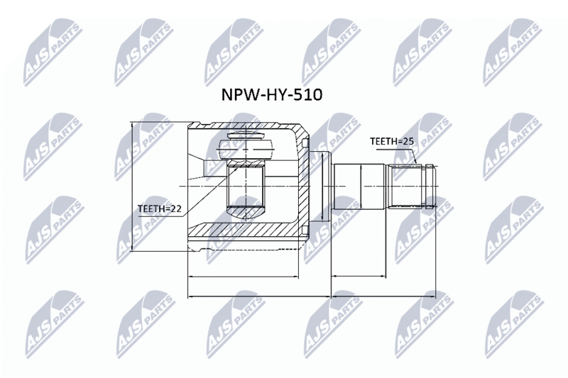 NTY NPW-HY-510 Joint Kit, drive shaft