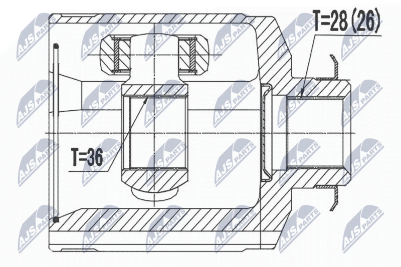 NTY NPW-HY-528 Joint Kit, drive shaft