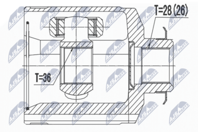 Joint Kit, drive shaft NTY NPW-HY-528
