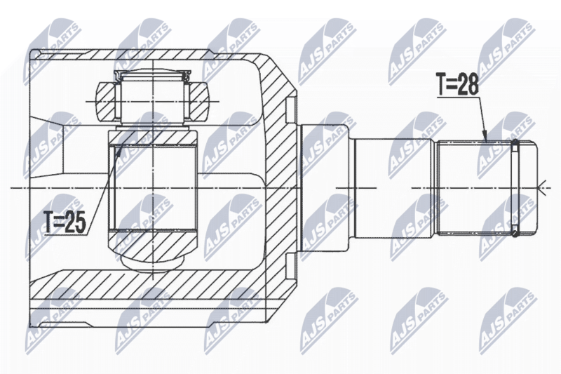 NTY NPW-HY-534 Joint Kit, drive shaft