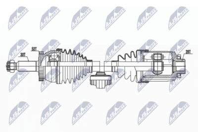 Drive Shaft NTY NPW-HY-599