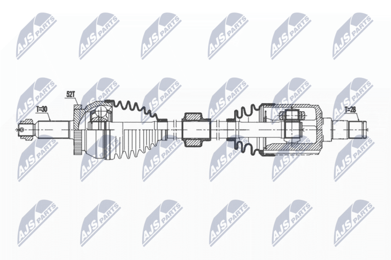 NTY NPW-HY-625 Drive Shaft