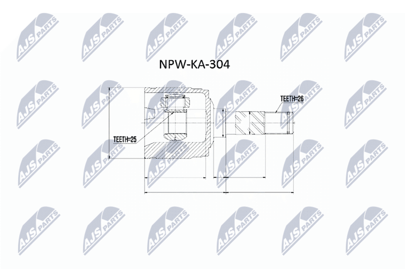 NTY NPW-KA-304 Joint Kit, drive shaft