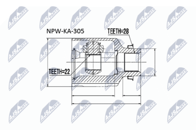 Joint Kit, drive shaft NTY NPW-KA-305