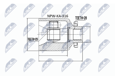 Joint Kit, drive shaft NTY NPW-KA-316