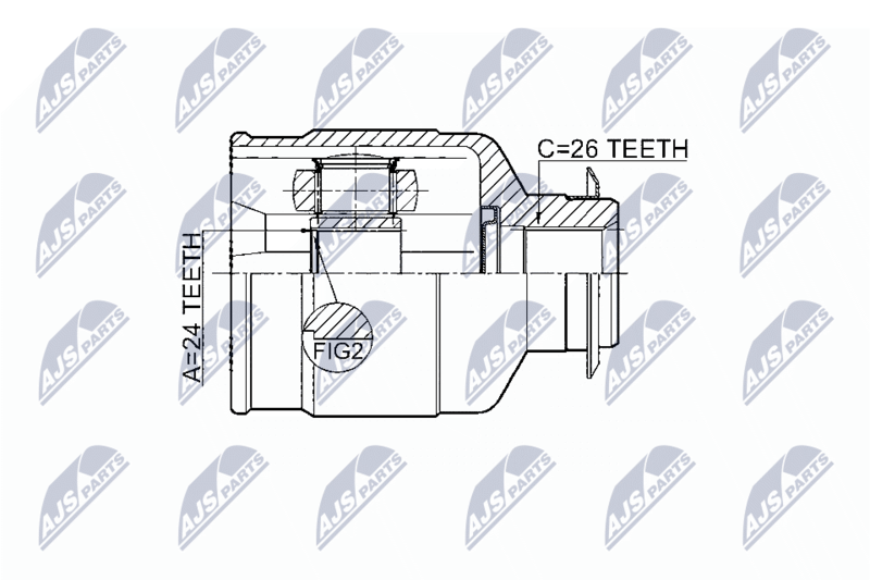 NTY NPW-KA-337 Joint Kit, drive shaft