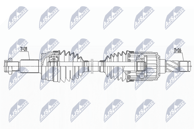 NTY NPW-LR-025 Drive Shaft