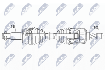 Drive Shaft NTY NPW-LR-025