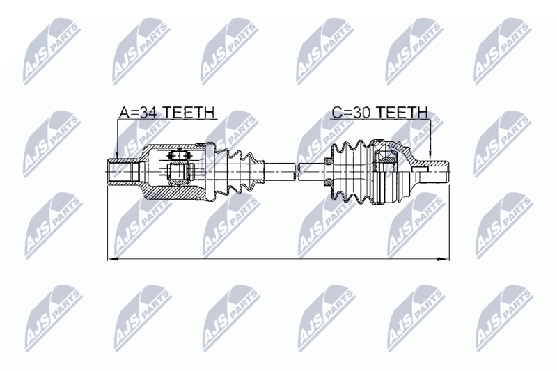 NTY NPW-ME-035 Drive Shaft