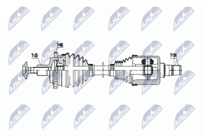 Drive Shaft NTY NPW-ME-074