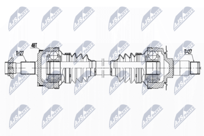 Drive Shaft NTY NPW-ME-138
