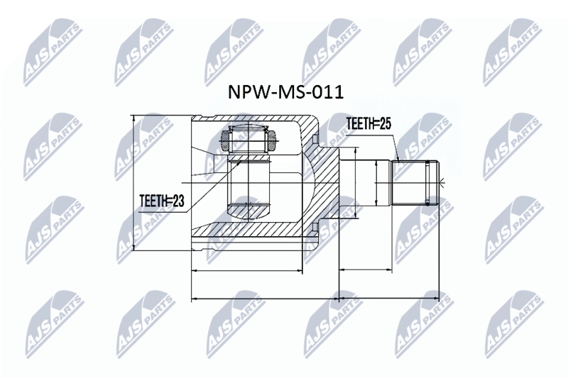 NTY NPW-MS-011 Joint Kit, drive shaft