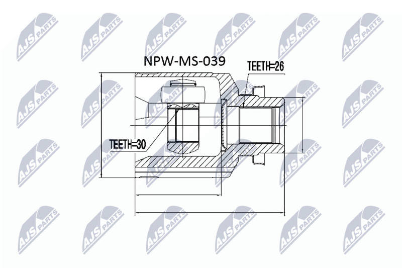 NTY NPW-MS-039 Joint Kit, drive shaft